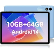 Android 14 Tablet, 10.1 inch Tablets, 10GB RAM + 64GB ROM 1TB Expand, Octa-Core Tablet with GPS, 8000mAh, 1280x800 FHD Display, 5MP+8MP Dual Camera, WiFi, Bluetooth, GPS
